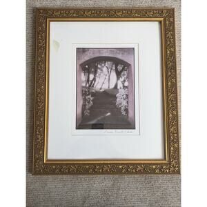 Sandra Russell Clark Framed/Matted Monochromatic (Purple-tones) Garden Photo - 1